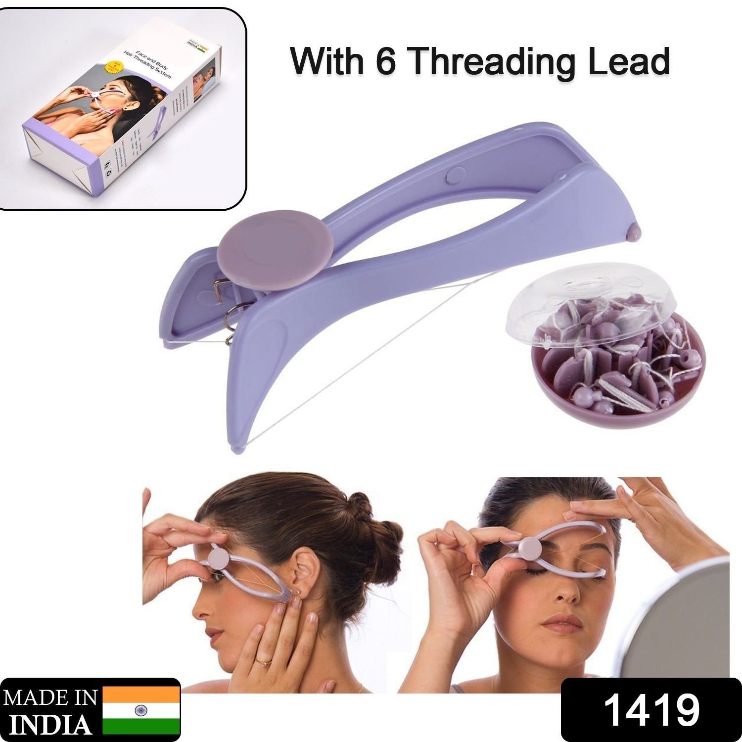 Slique Painless Hair Removal Threading Kit, Hair accessories - Image 3