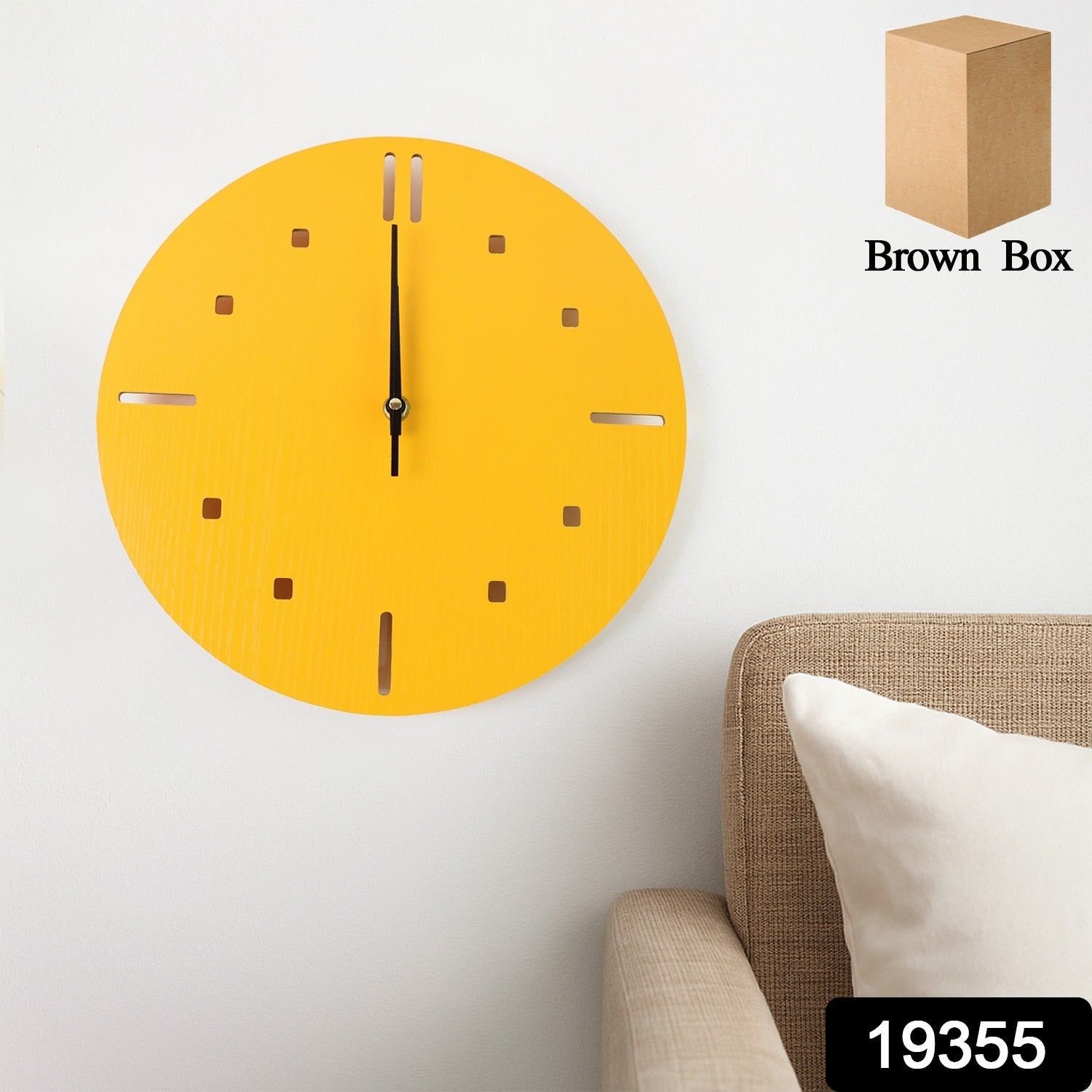 Modern Round Wall Clock Stylish and Silent Non-Ticking Decorative Timepiece (1 Pc) - Image 2
