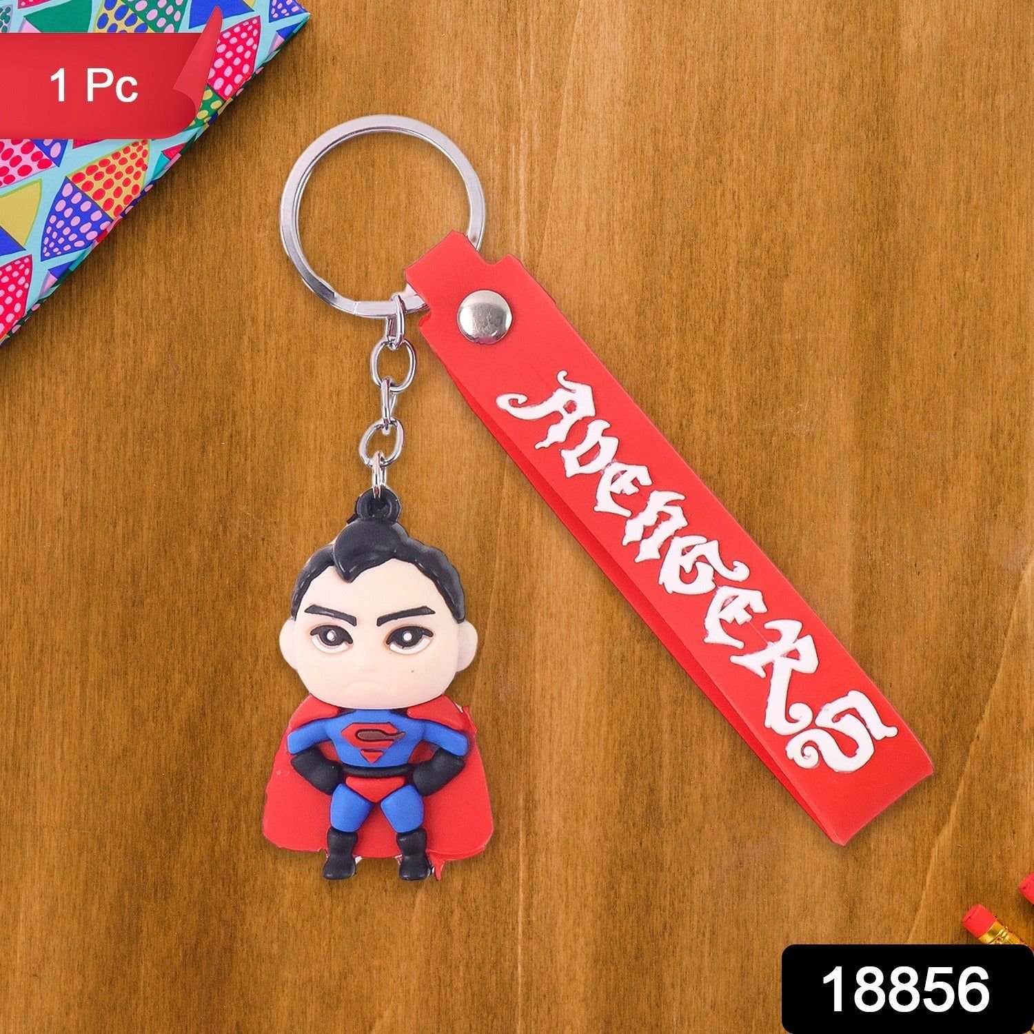 Cute Cartoon Silicone 3D Key Chain with Metal Hook & Strap (Pack of 1) - Image 2