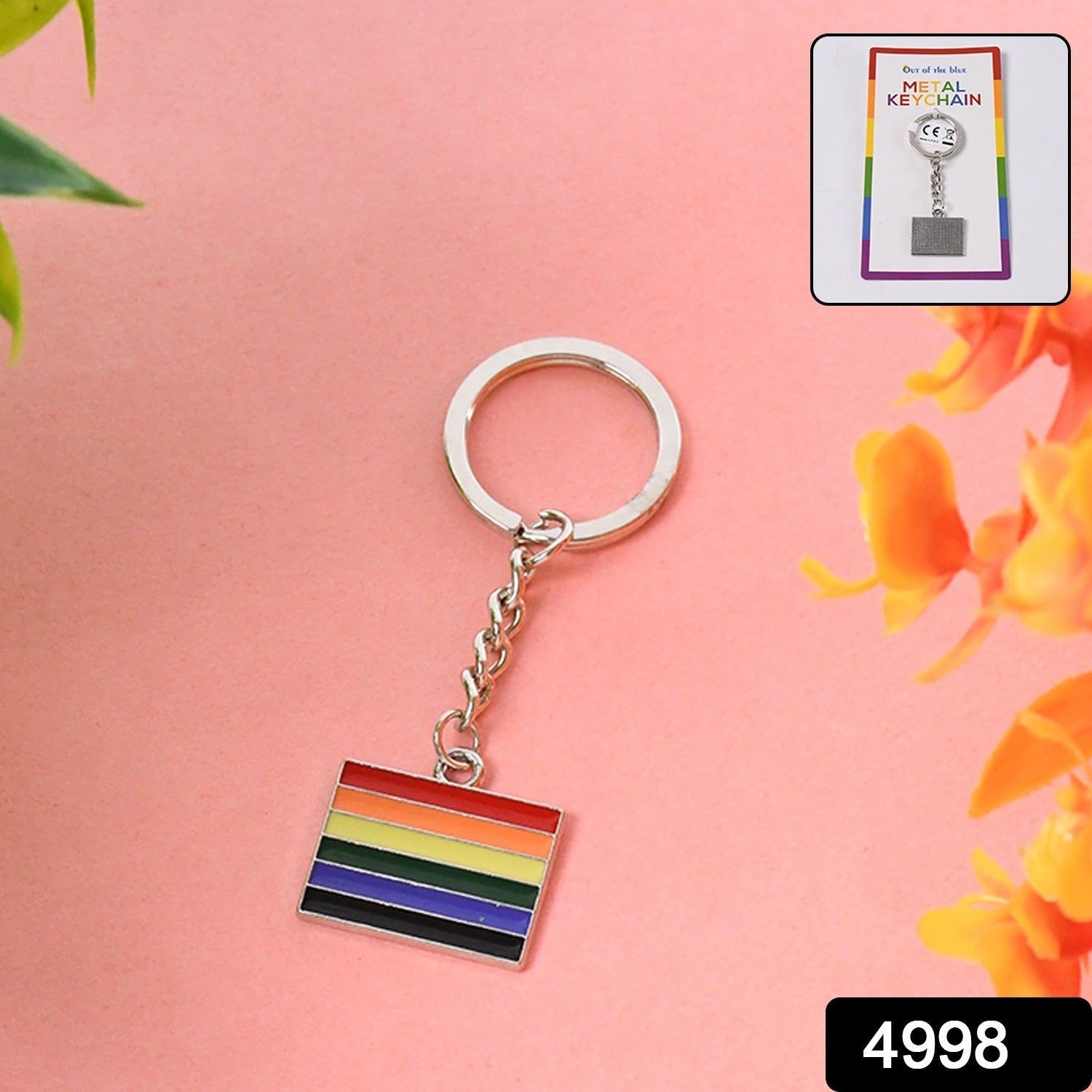 Rainbow Design Metal Keyring Key Chain (1 Pc Mix Design) - Image 2
