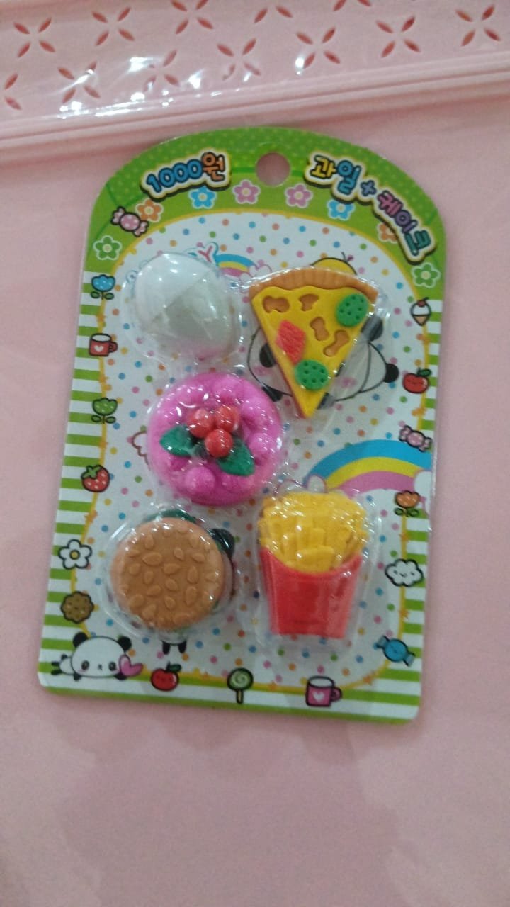 3D Food-Shaped Colorful Eraser Set – Cute Novelty Mini Erasers for Kids (5 Pc Set) - Image 7