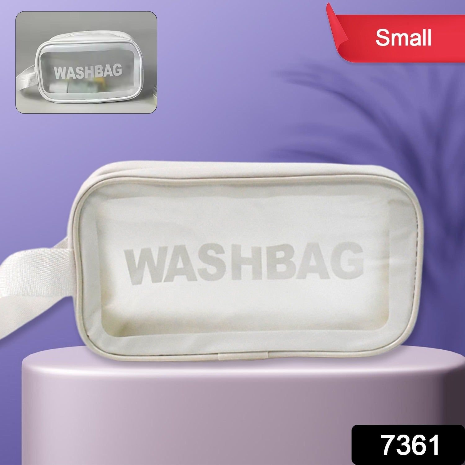 Small Zippered Cosmetic Pouch, Toiletry Bag for Cosmetics (1 Pc) - Image 2