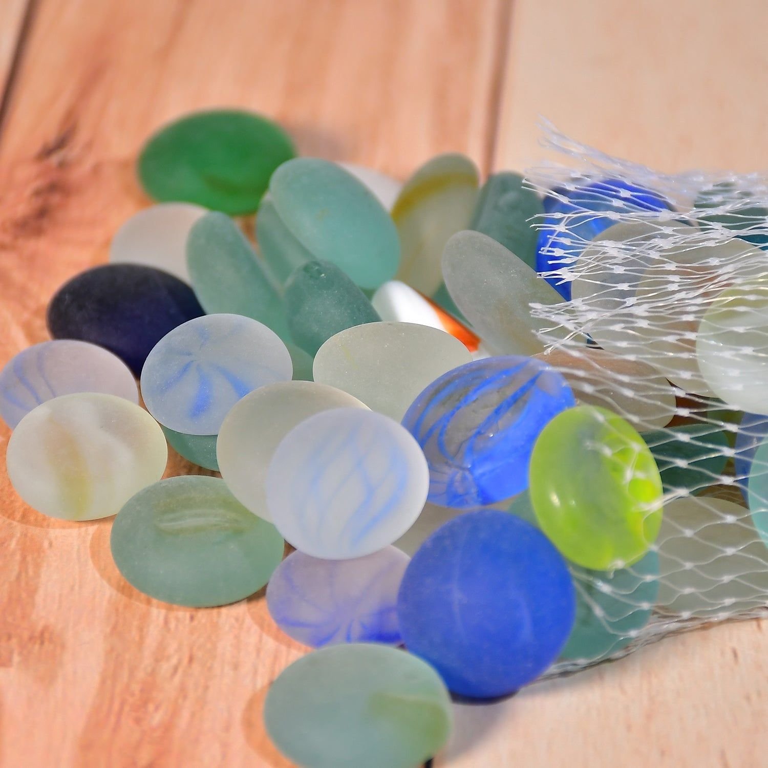 Glass Gem Stone, Flat Round Marbles Pebbles for Vase Fillers, Attractive pebbles for Aquarium Fish Tank. - Image 6