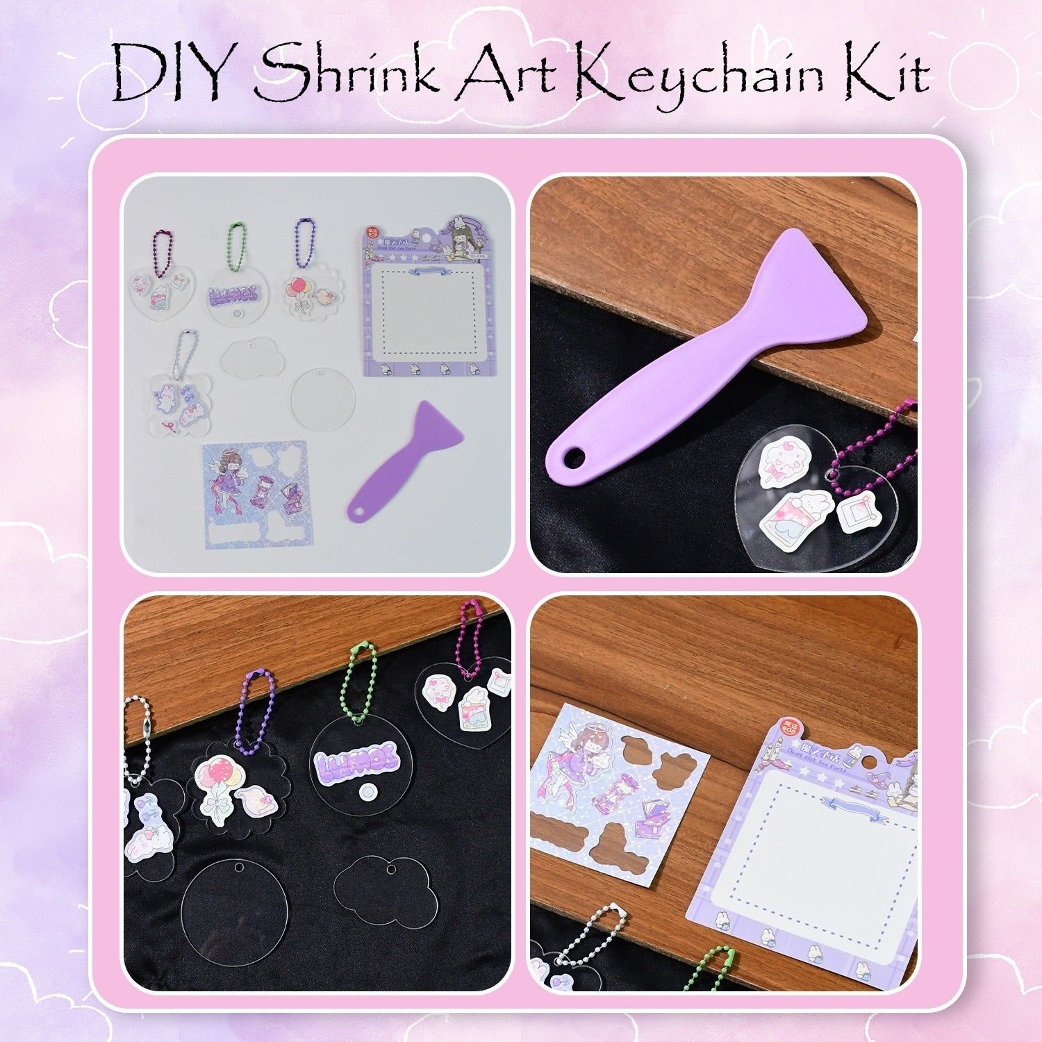 DIY Shrink Art Keychain Making Kit for Kids (1 Set) - Image 3
