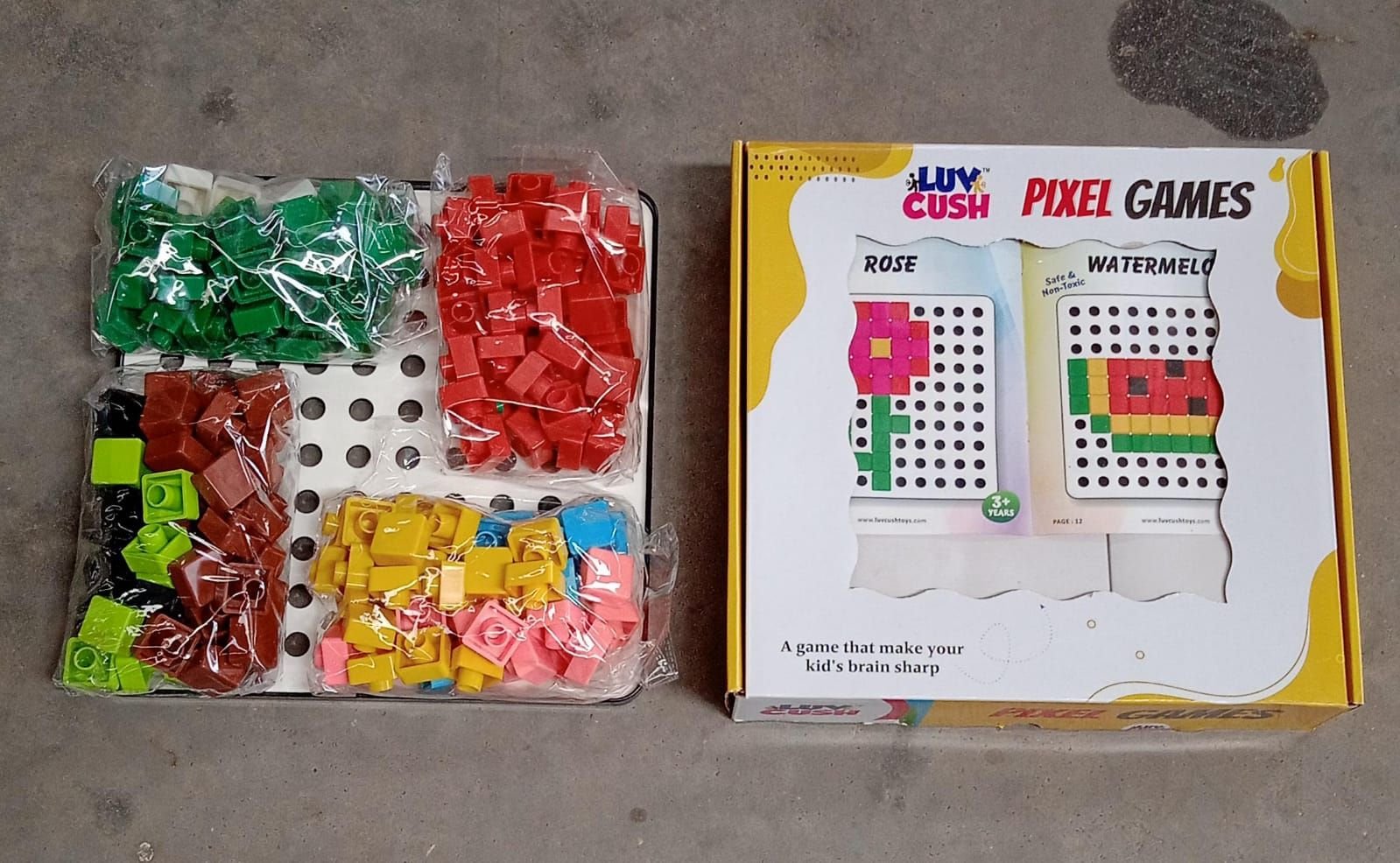 Pixel Cubes Toy for Children Early Education, Pixel Game Educational Board Games Board, Birthday Gift for Kids, Learning Math Toy, Brain Games, Math Puzzle (Approx 180 Cubes With Pixel Board & Book) - Image 6