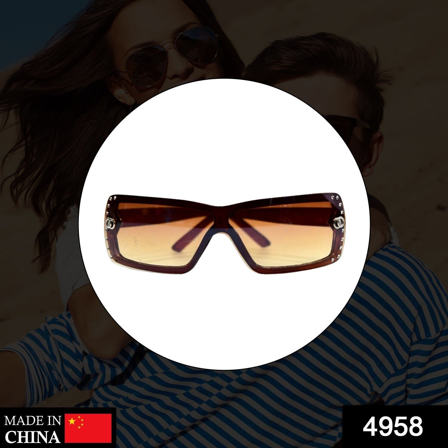 Retro Driving Sunglasses Vintage Fashion Frame (Moq - 3pc) - Image 2