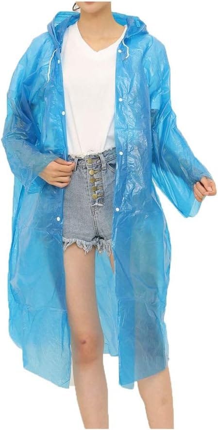 Portable Adult Rain Coat, Raincoat Waterproof Button Cardigan Portable Raincoat Adult Outdoor Traveling Plastic Material Raincoat/Rain wear/Rain Suit for Outdoor Accessory (1pc) - Image 6