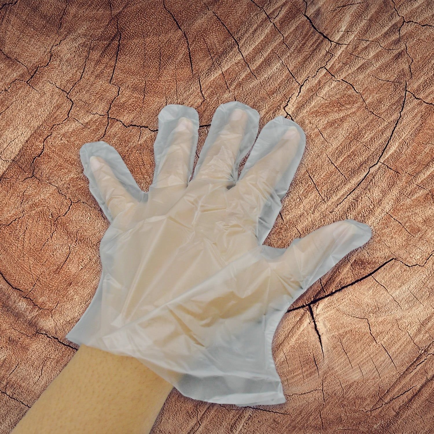 Large Disposable Gloves (100 Pcs): Clear Plastic, Multipurpose - Image 4