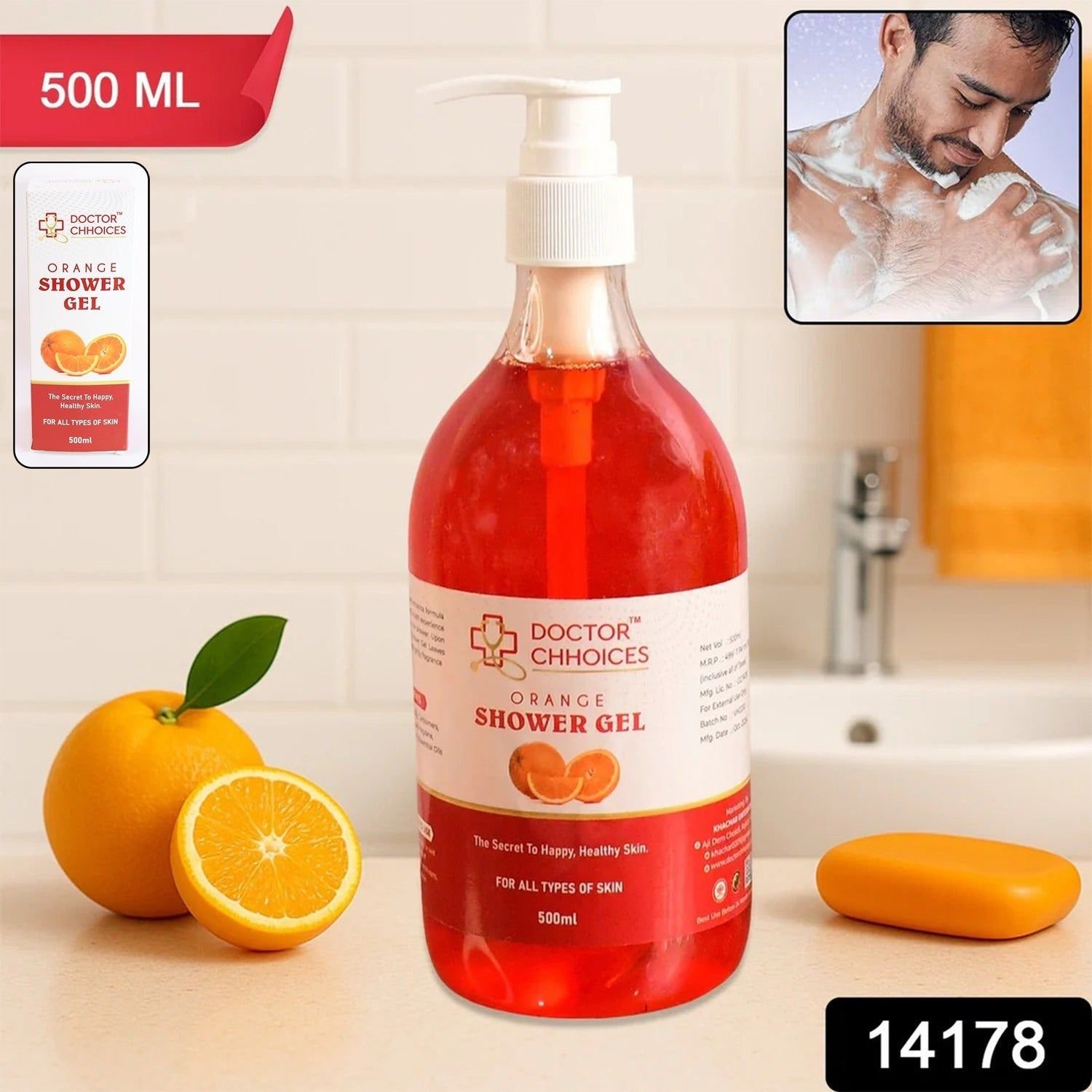 Doctor Chhoices / Choices Orange Shower Gel – 500ml (1 Pc) - Image 2