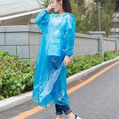 Portable Adult Rain Coat, Raincoat Waterproof Button Cardigan Portable Raincoat Adult Outdoor Traveling Plastic Material Raincoat/Rain wear/Rain Suit for Outdoor Accessory (1pc) - Image 5