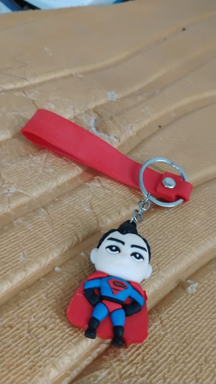 Cute Cartoon Silicone 3D Key Chain with Metal Hook & Strap (Pack of 1) - Image 7