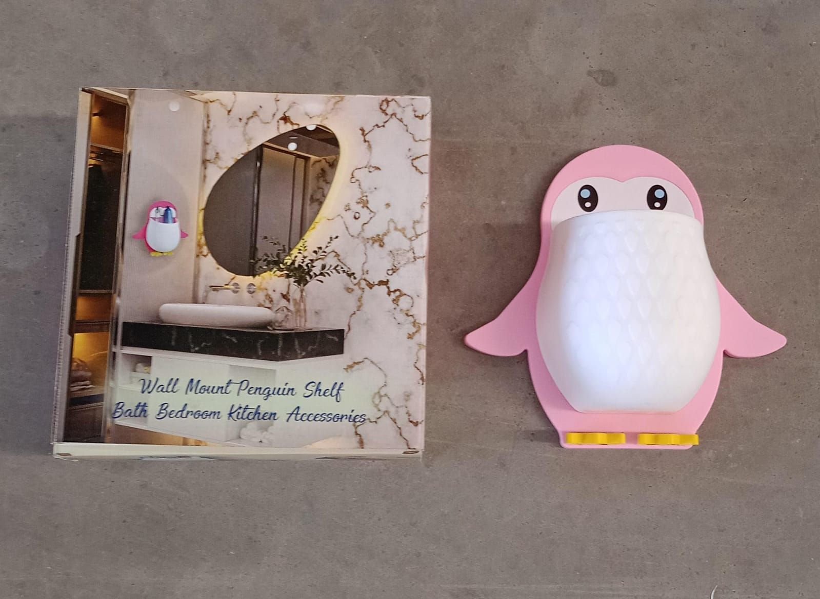 Penguin Storage Box, Adhesive Remote Case, Electric Toothbrushes Holder, Universal Controller Holder, Wall Nightstand, Office Plastic Wall Mount - Image 8