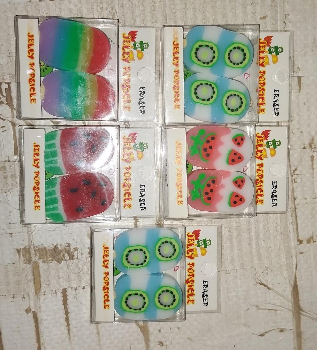 Jelly Popsicle Erasers – Cute & Fancy Mini Erasers for Kids (2 Pc Set, Mix Design) - Image 9