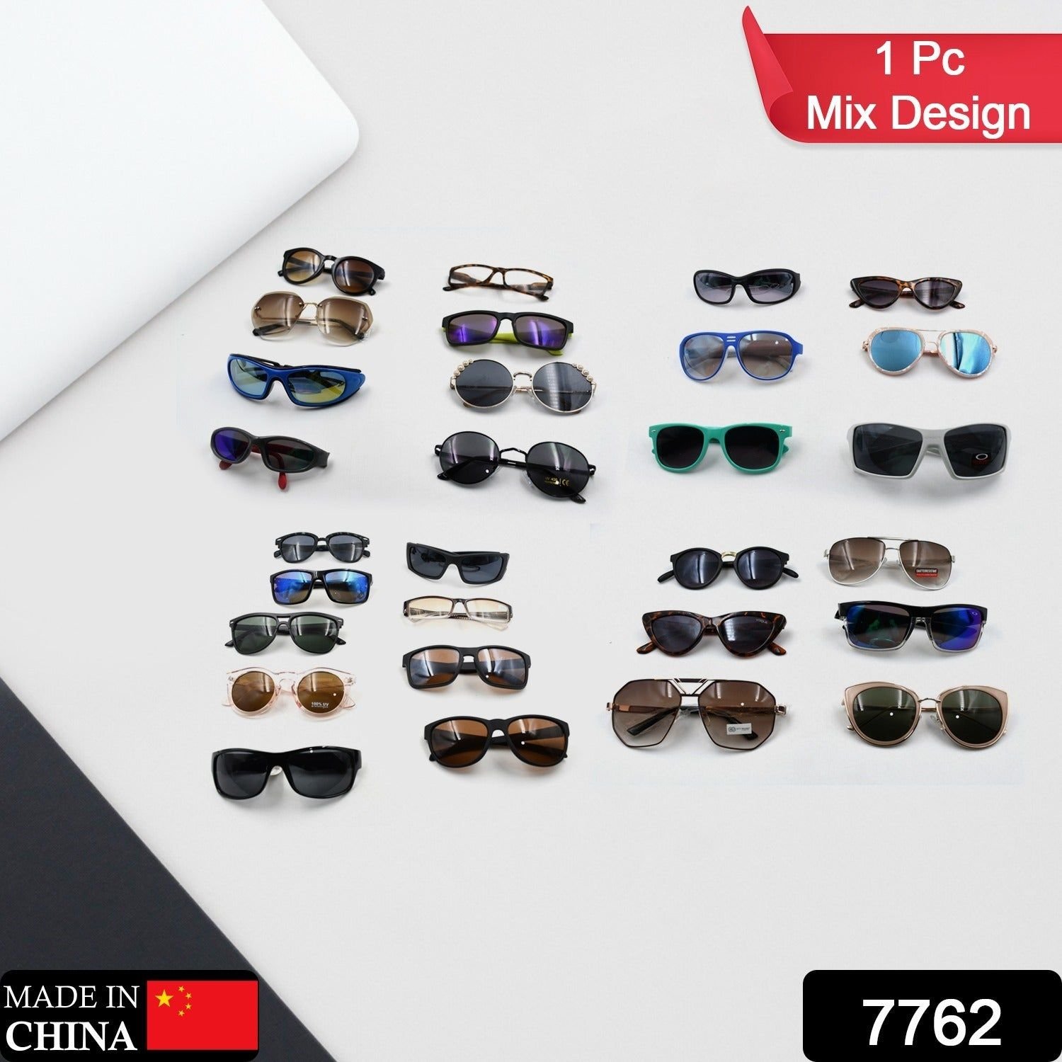 Mixed Design Sunglasses for Outdoor UV Protection (1 Pc) - Image 2
