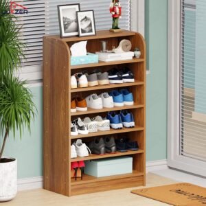 Wooden Shoe Rack - Entryway Shoe Storage Cabinet