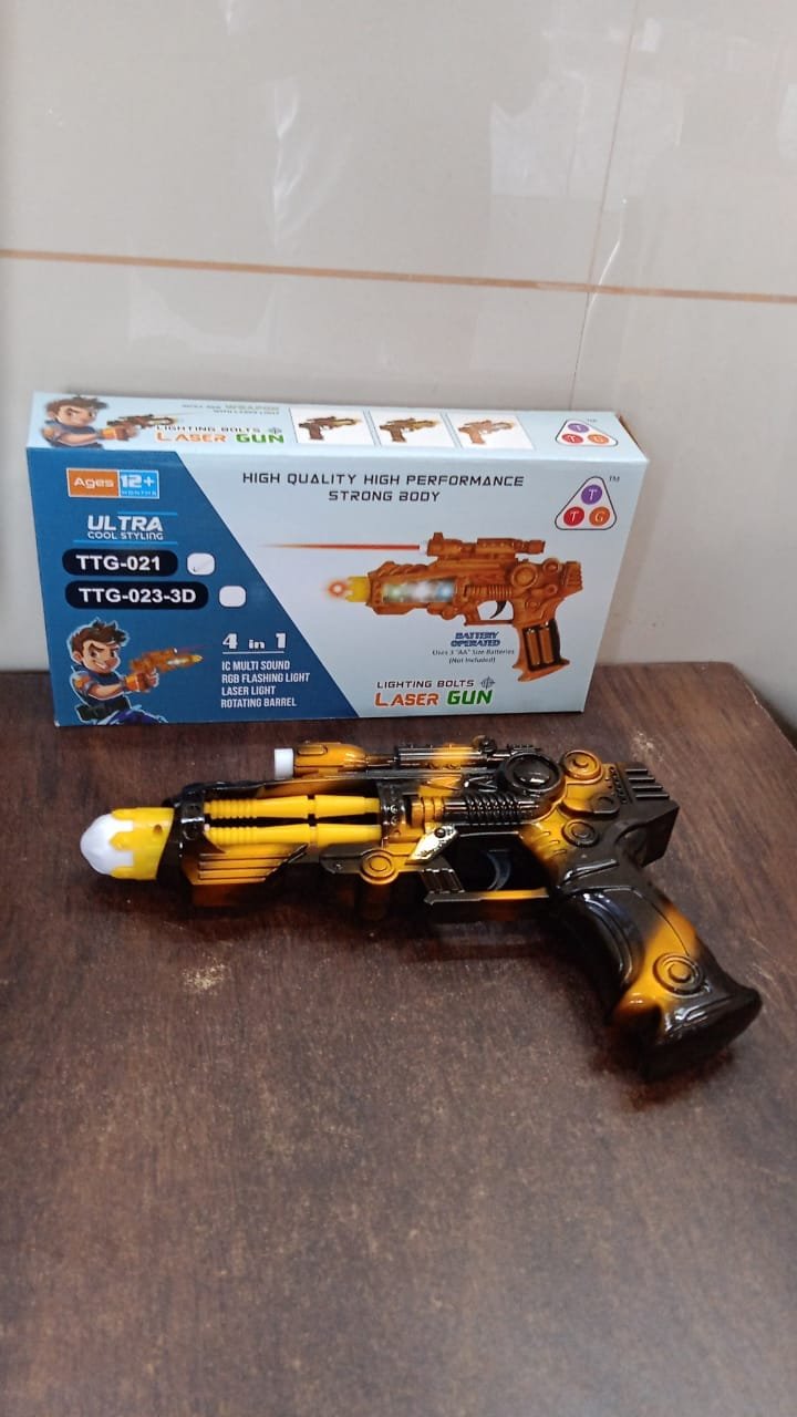 TTG LED Laser Gun Toy – Battery Operated Space Blaster with Flashing Lights & Sound (1 Set) - Image 6