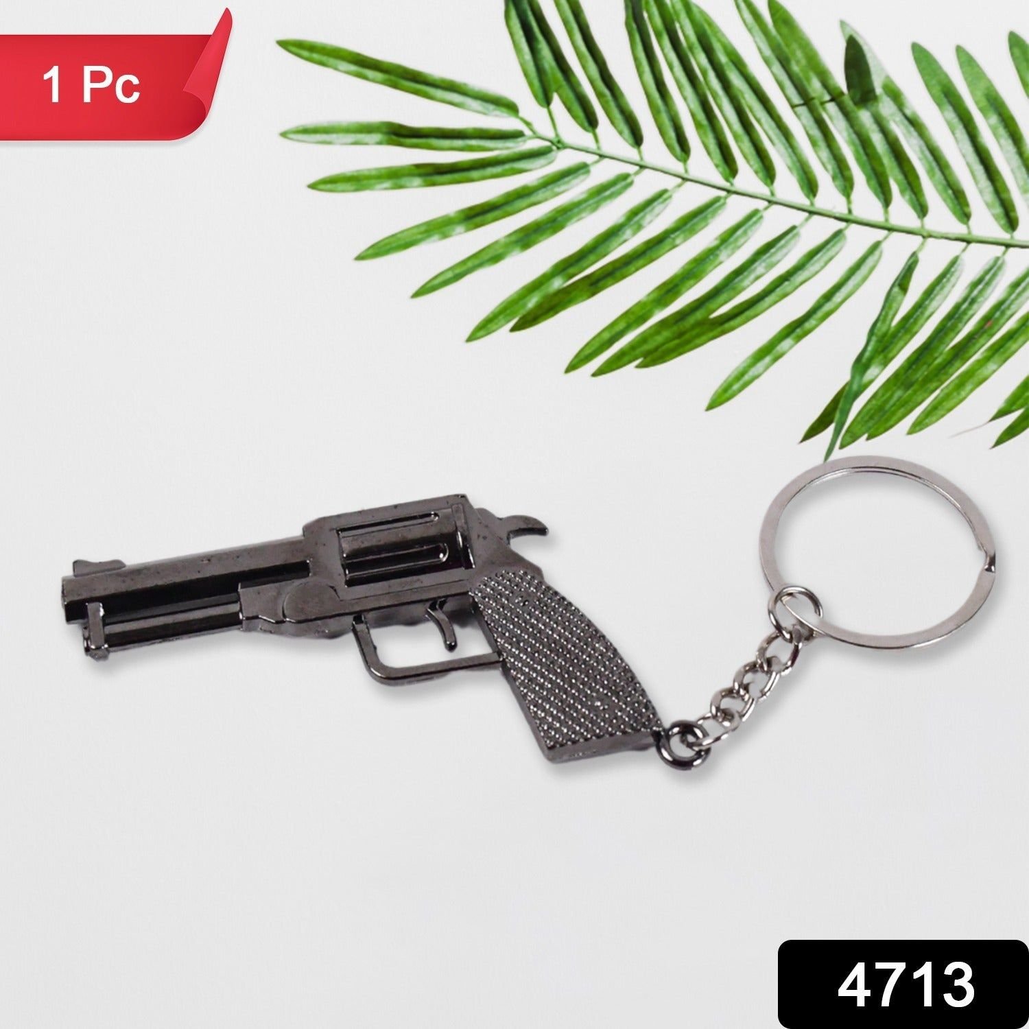Gun Keychain Metal Weapon Key Rings Pendant for Men, Birthday Gifts (1 Pc / Mix Design) - Image 2