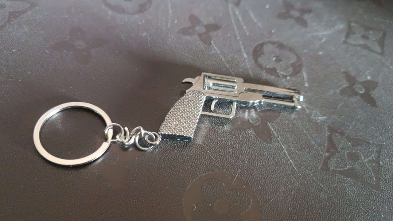 Gun Keychain Metal Weapon Key Rings Pendant for Men, Birthday Gifts (1 Pc / Mix Design) - Image 10