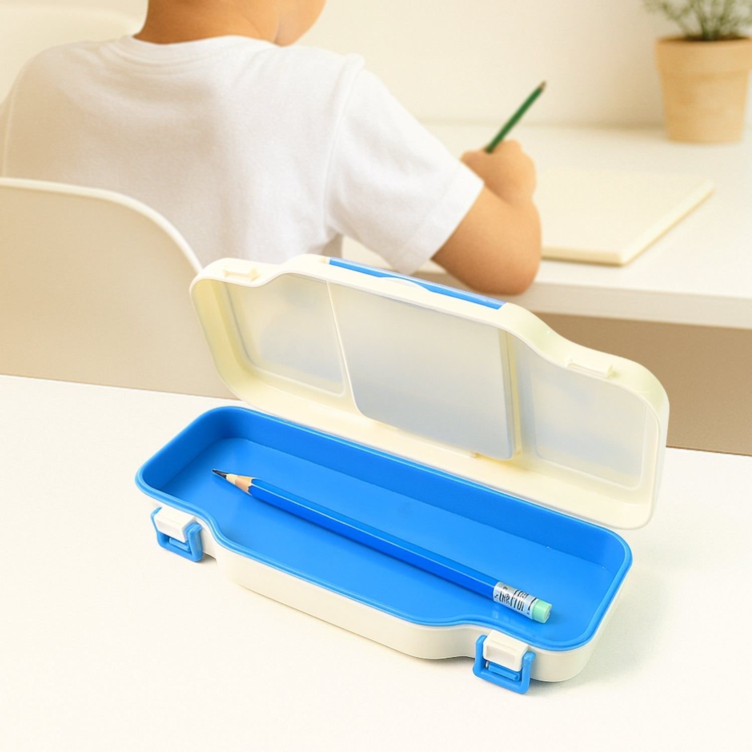 Kids Pencil Box with Built-in Tic Tac Toe Game - Image 3