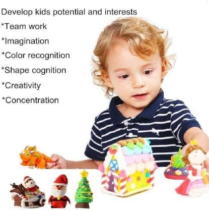 Non-Toxic Creative 30 Dough Clay 5 Different Colors, (Pack of 6 Pcs) - Image 6