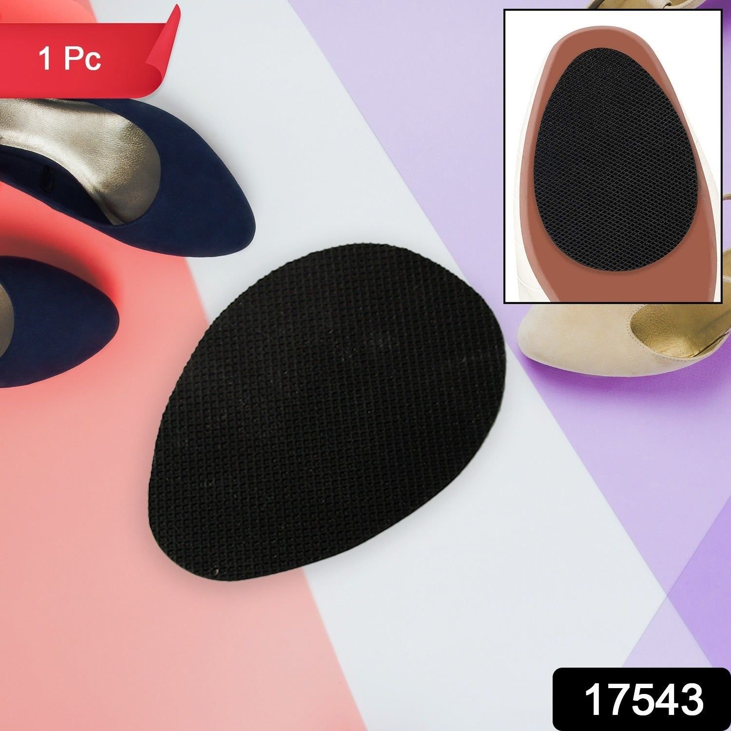 Non-Slip Shoe Pads, Rubber Shoe Sole Protector Pads, Self-Adhesive Shoe Grips Pads Stickers Non Skid for Ladies Shoes, High Heels, Boots - Image 2