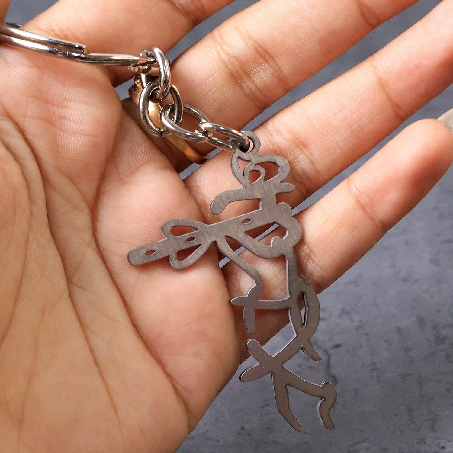 Divine Krishna Flute Design Metal Keychain (1 Pc) - Image 4