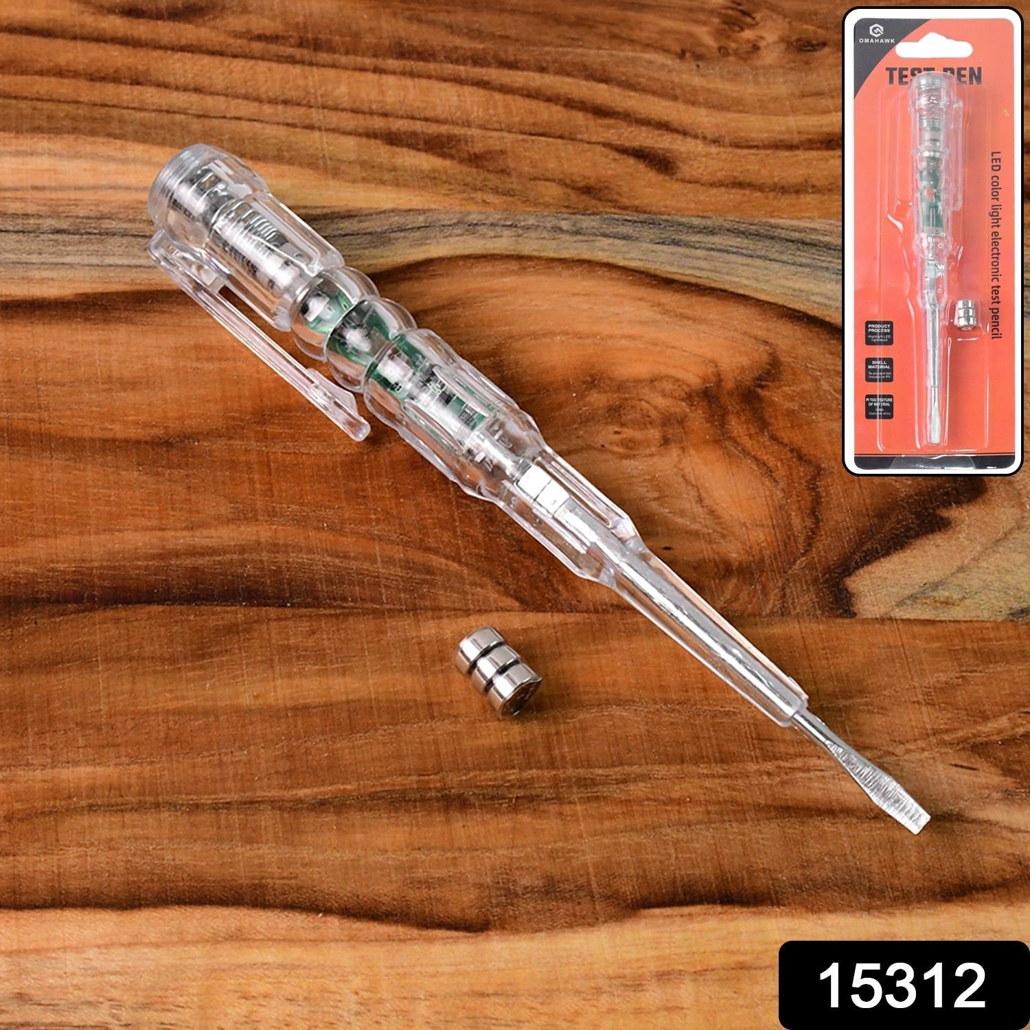 Electrical Detector Slotted Screwdriver With Small Batteries (1 Pc) - Image 2