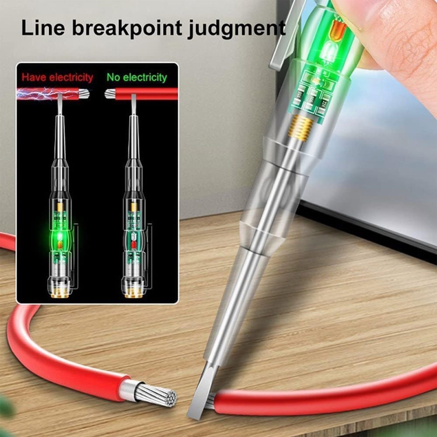 Electrical Detector Slotted Screwdriver With Small Batteries (1 Pc) - Image 3