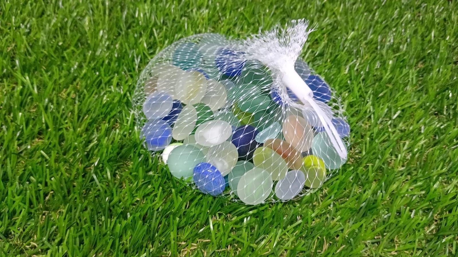 Glass Gem Stone, Flat Round Marbles Pebbles for Vase Fillers, Attractive pebbles for Aquarium Fish Tank. - Image 8