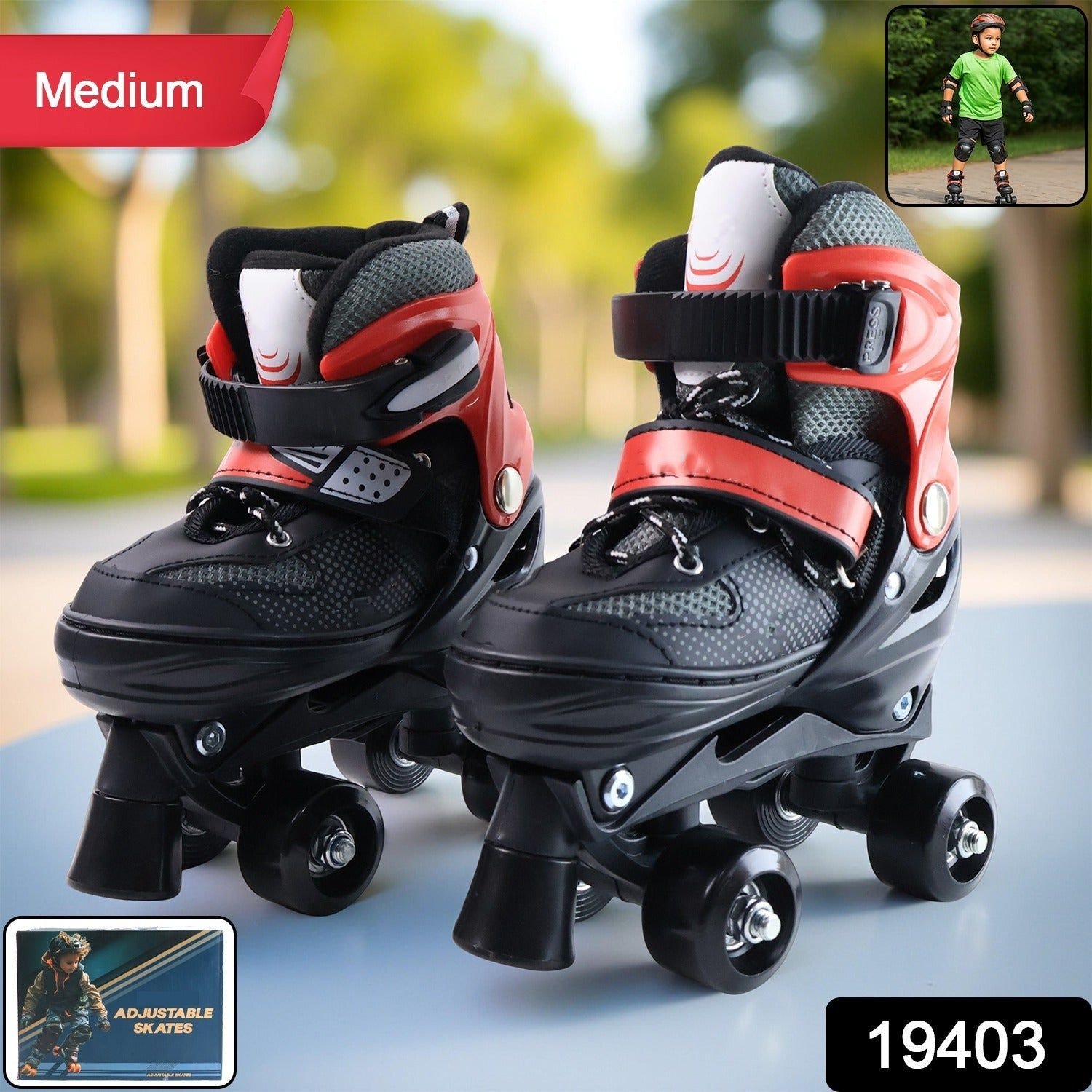 Adjustable Quad Roller Skates for Kids (1 Pair) - Image 2