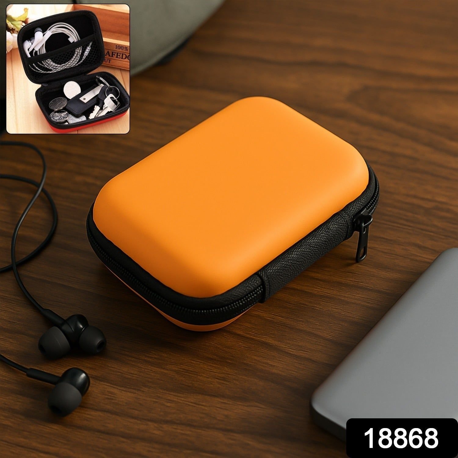 Premium Hard Shell Portable Storage Case with Zipper Closure (1 Pc) - Image 2