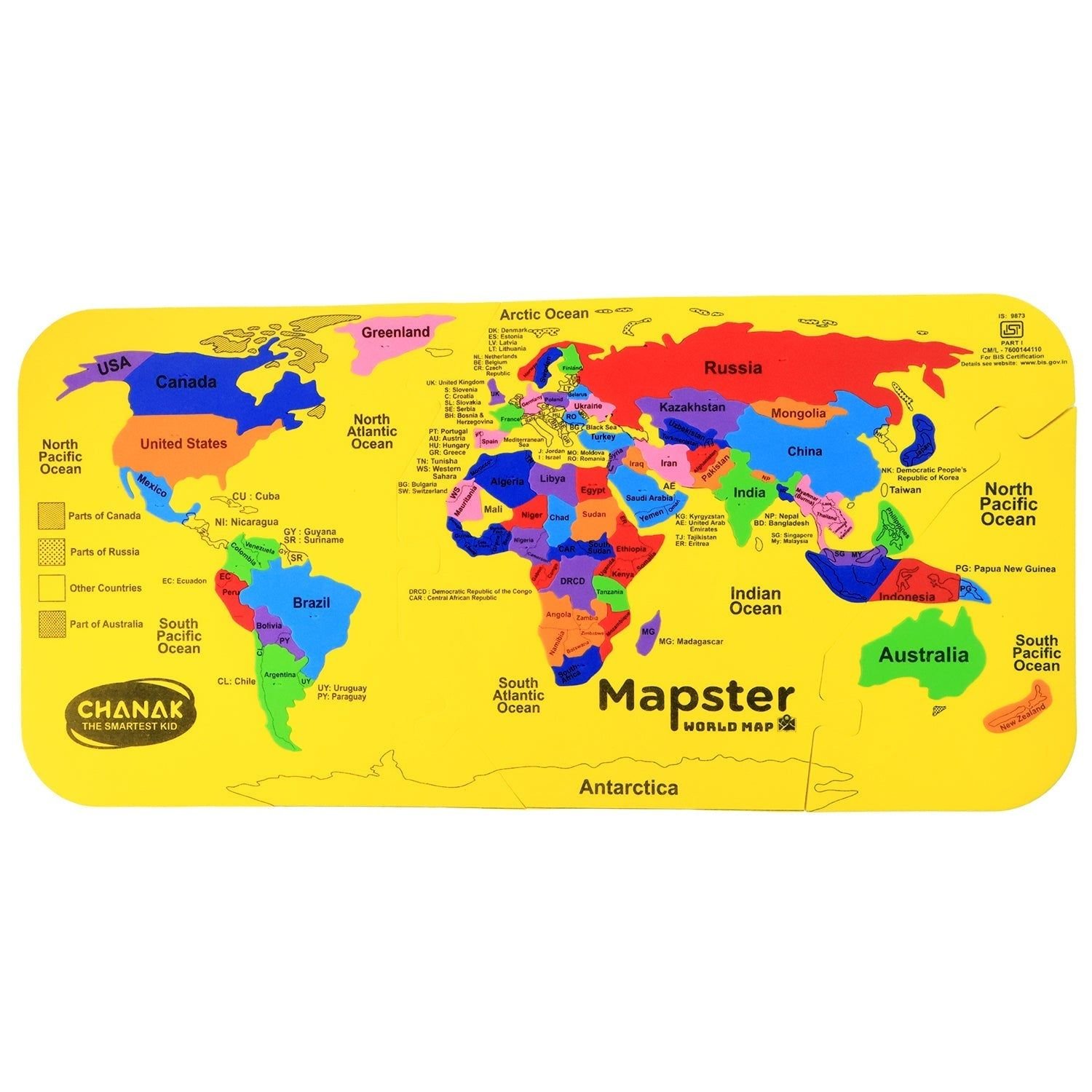 Aditi Mapster World Map EVA Foam Puzzle Set - Image 4