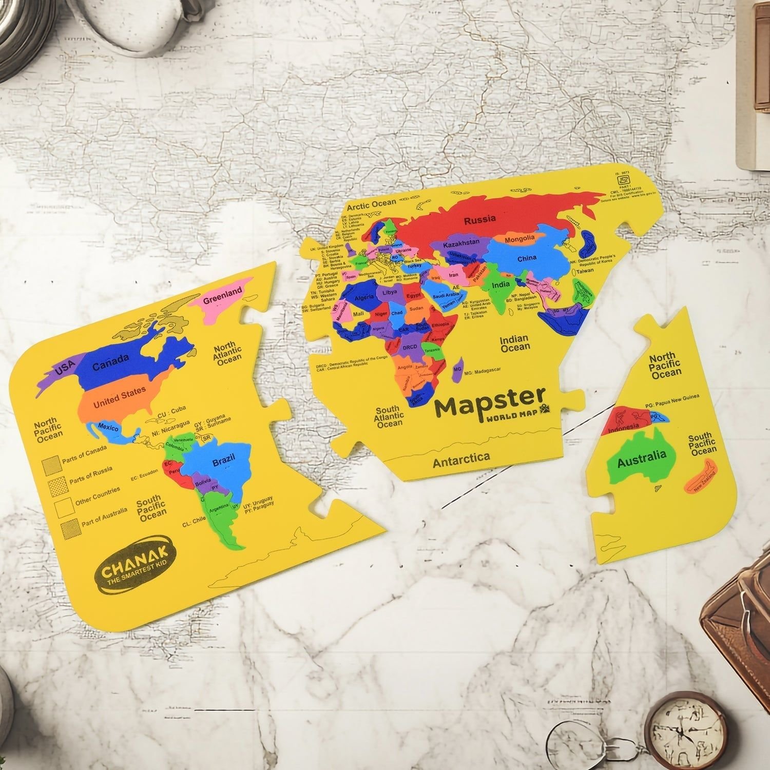 Aditi Mapster World Map EVA Foam Puzzle Set - Image 2