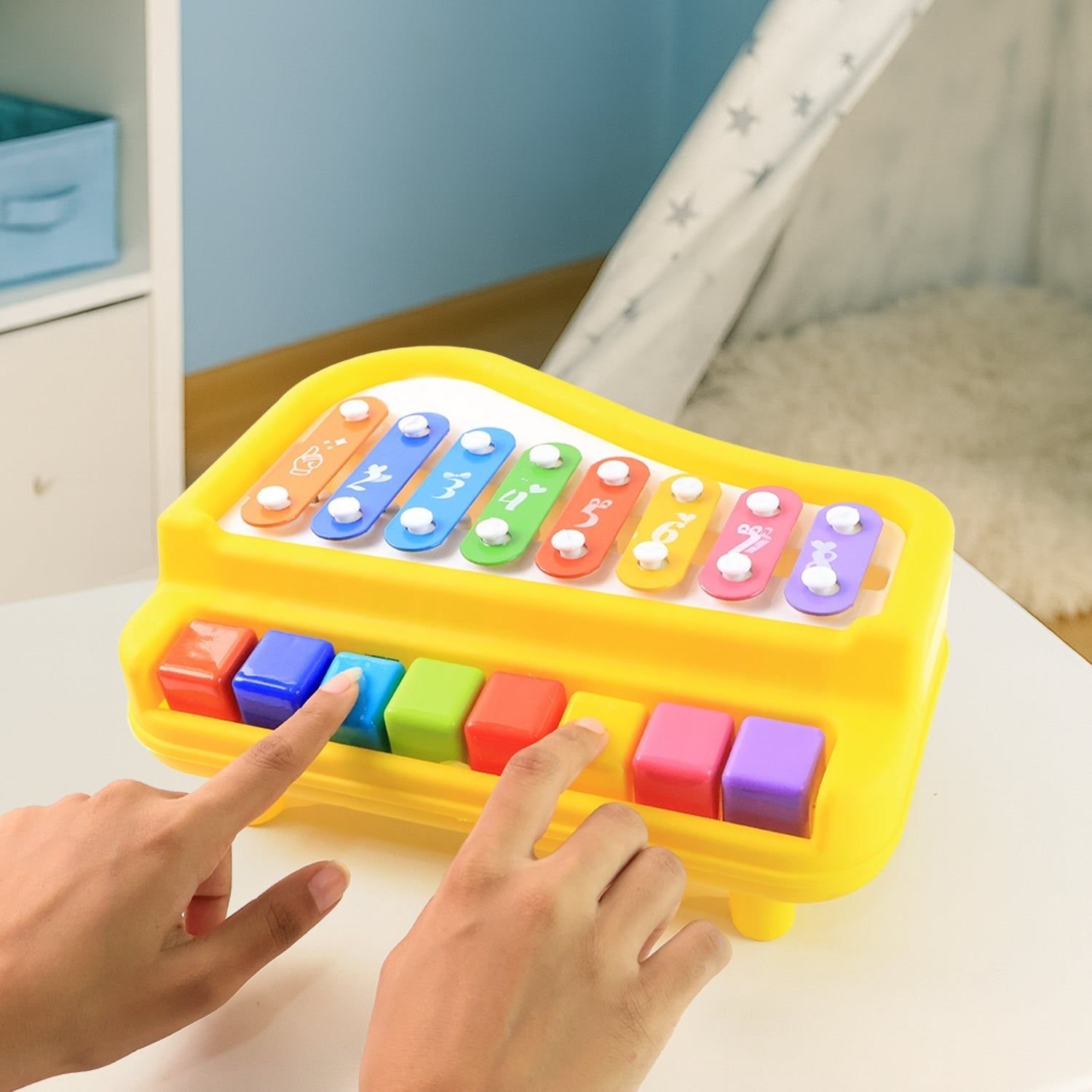 Multi-Function Baby Musical Toy Piano with Xylophone (1 Pc) - Image 3