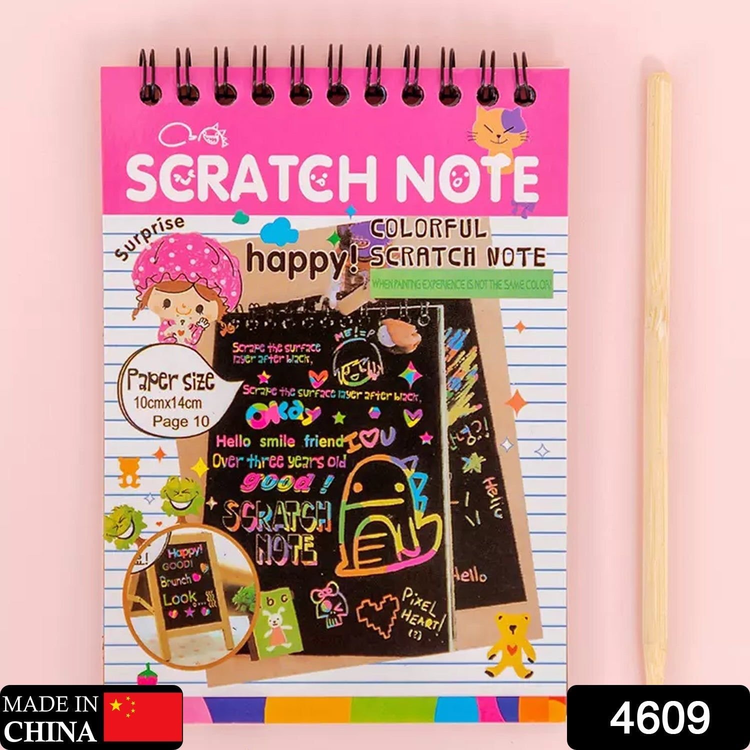 Crafts Rainbow Art Scratch Paper Book (10 Pages, Pack of 1) - Image 2
