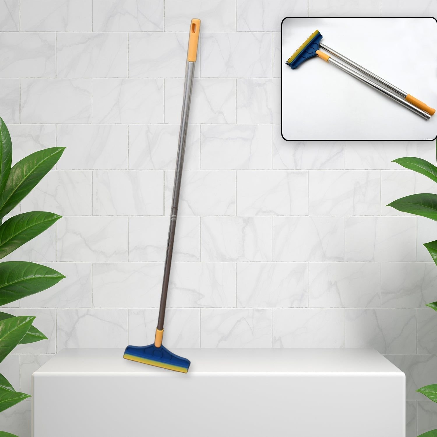 2 in 1 Cleaning Brush & Wiper , Long Handle Floor Brush, Rotatable Cleaning Brush for Bathroom, Kitchen, 120 Degree Triangular Rotating Brush Head wit - Image 7