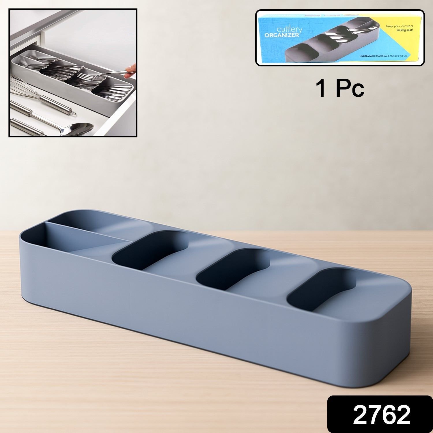 1 Pc Cutlery Tray Box Used For Storing Cutlery Items And Stuffs Easily And Safely. - Image 2