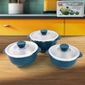 Apex Microwave-Safe Serving Bowl 3 Pcs Set (700ml, 1000ml, 1400ml) | Assorted Colour