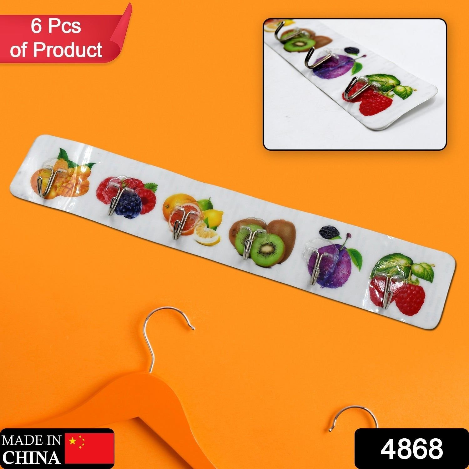 Transparent Adhesive Wall Hook – Premium, Strong & Multiuse ( 6pc ) - Image 2