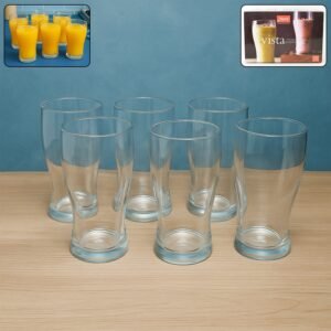 Apex Vista Unbreakable Pitcher Glass Set – 350 ML (Approx) | 6-Piece | Assorted Colour
