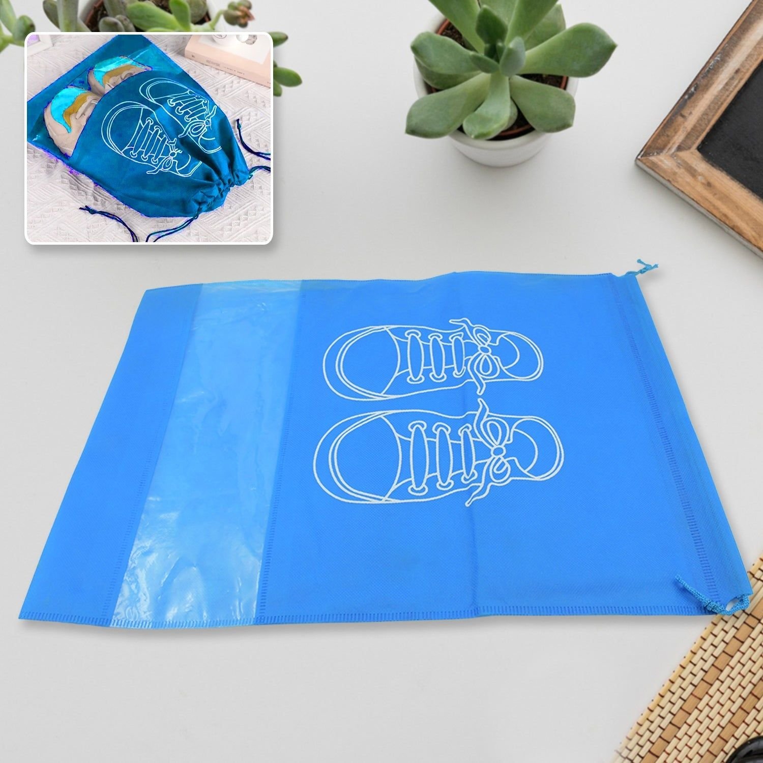 Beach Bag Shoes Storage Bag Closet Organizer Non-woven Travel Portable Bag Waterproof Pocket Clothing Classified Hanging Bag shoe bag luggage travel P - Image 8