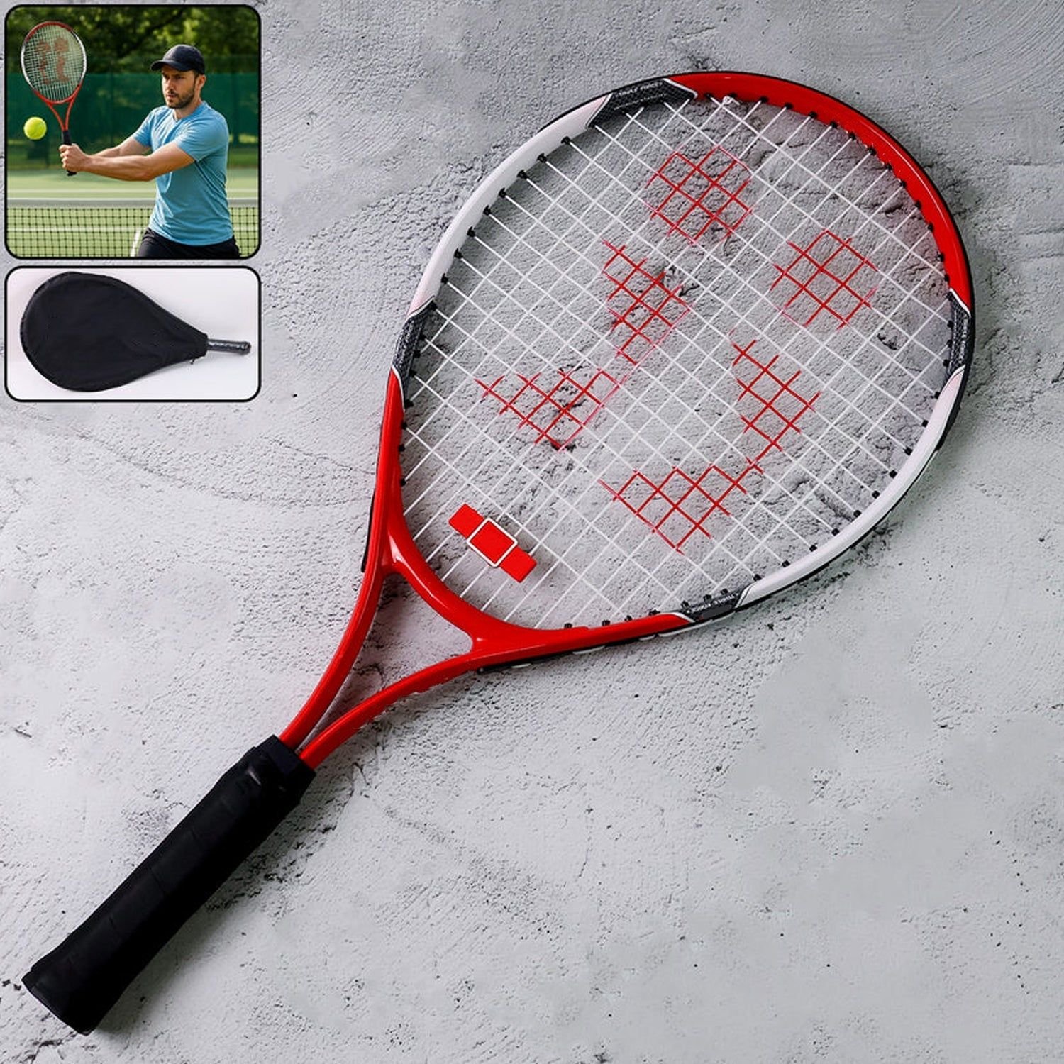 Professional Tennis Racket with Full Cover (1 Pc) - Image 3