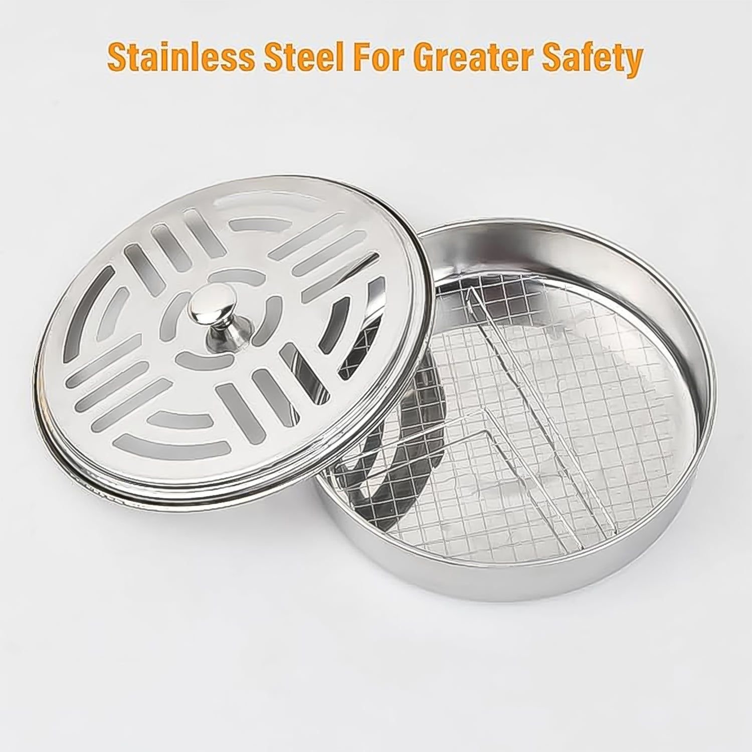 Decorative Mosquito Coil Holder Mosquito Coil Container, Incense Holder Safe Burning Coil Tray for Home Patio Pool Side Outdoor, Metal Tray - Image 3