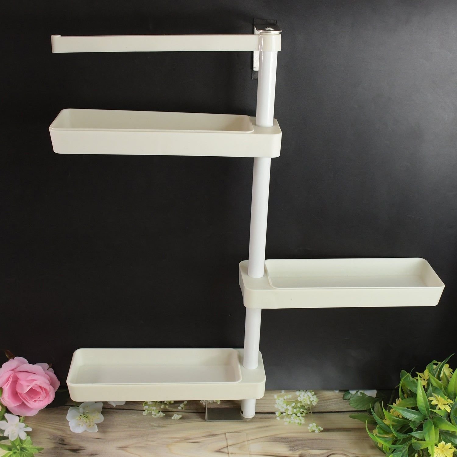 Kitchen Organization Rotating Shelf Storage Racks Multipurpose Adjustable (1 Set) - Image 3