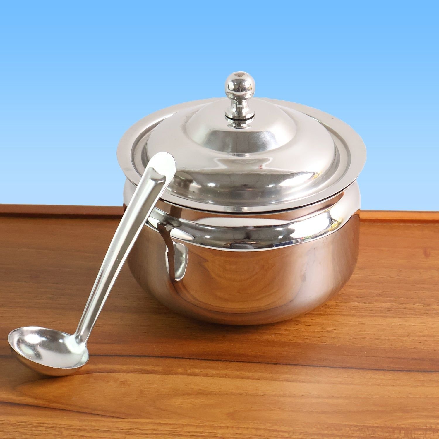 Premium Stainless Steel Ghee Pot (1 Set) - Image 6