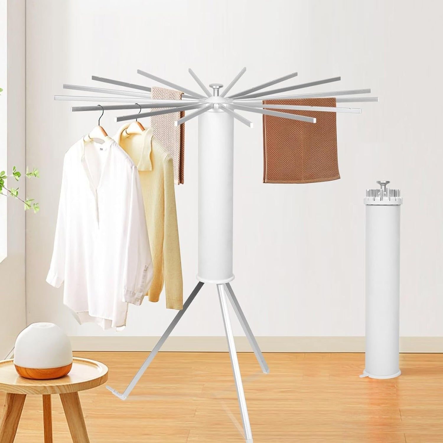 Foldable Rotary Clothes Drying Rack Stand (1 Pc) - Image 10