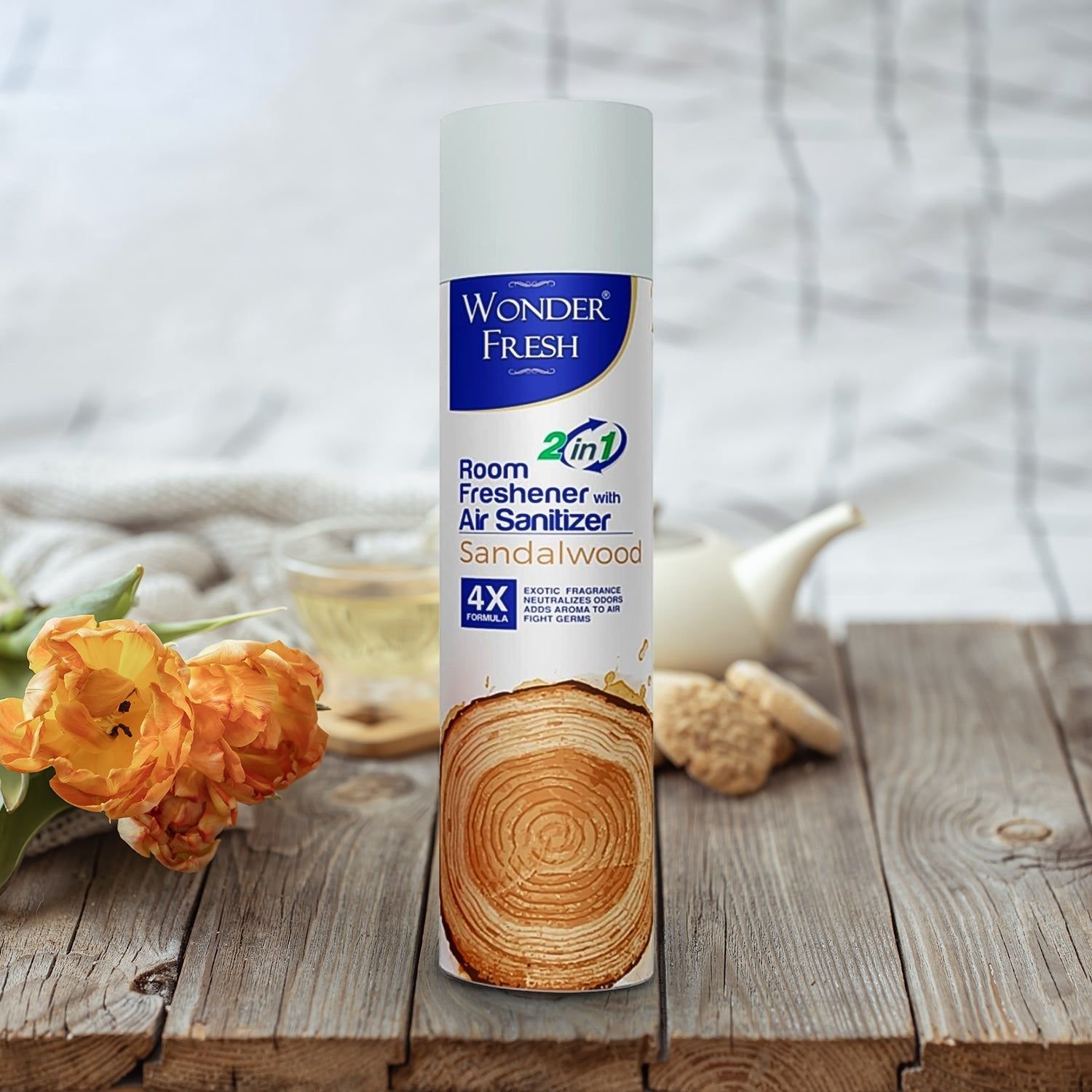 Fresh Air Freshener Spray, Sandalwood Fragrance | Long Lasting Fragrance for Home & Office (Mix Fragrance / 125 Gm) - Image 6