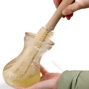 13 inch Bottle Brush, Bristle Brush with Wood Handle, Washing Brush with Wooden Handle, Kitchen Cleaning Tool, Brushes for Dish, Tumbler, Teapot, Cup,