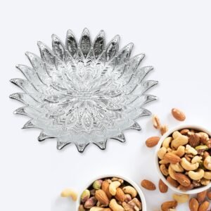 Plastic Silver Finish Serving Tray, Decorative Multipurpose Tray (1 Pc) | Assorted Colour