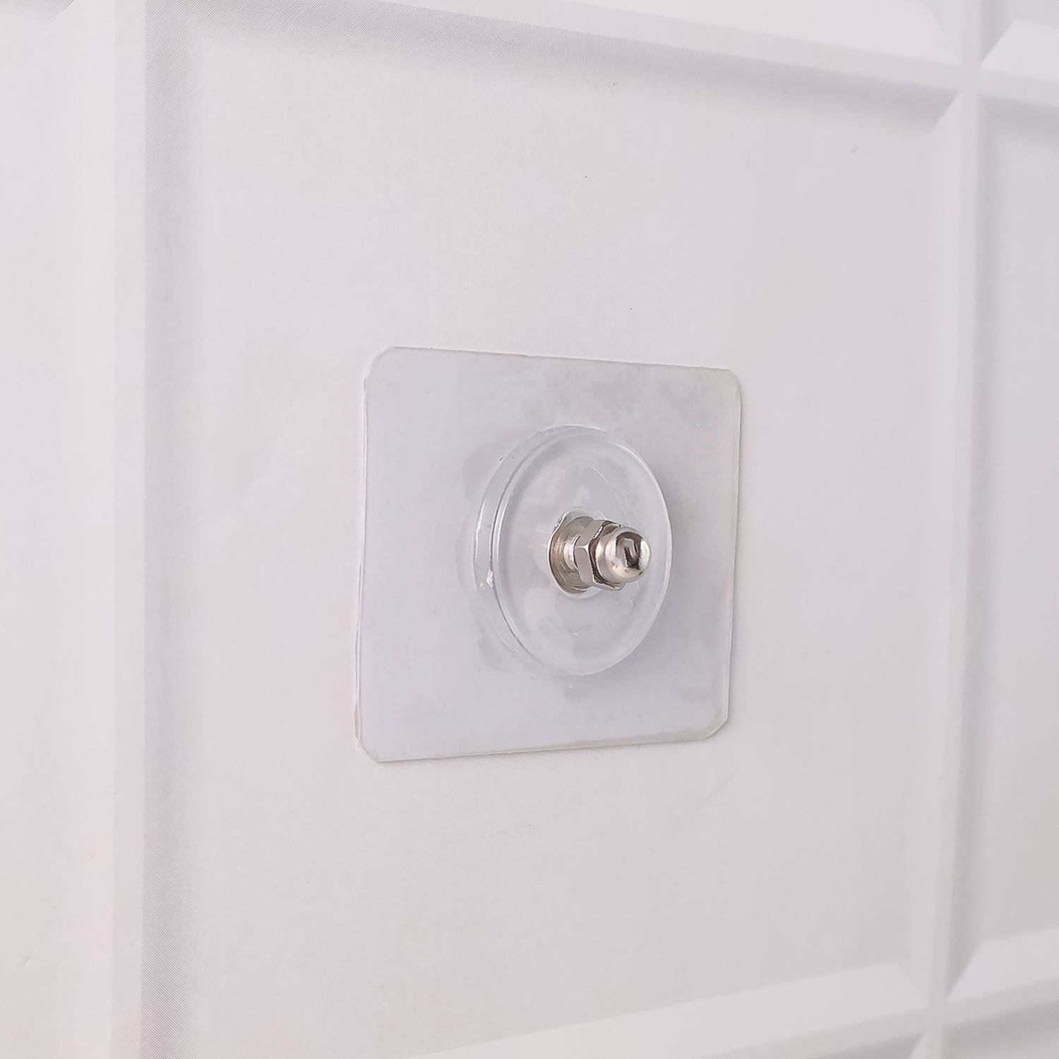 Heavy Duty Transparent Adhesive Wall Hook with Stainless Steel Screw Head (1 Pc) - Image 6